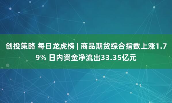创投策略 每日龙虎榜 | 商品期货综合指数上涨1.79% 日内资金净流出33.35亿元